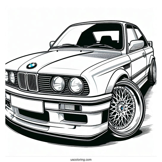 BMW Coloring Page 3.0 CSL Hommage For Kids