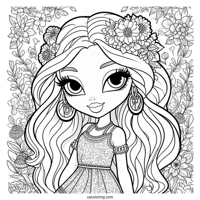 Cloe In the Garden Coloring Sheet