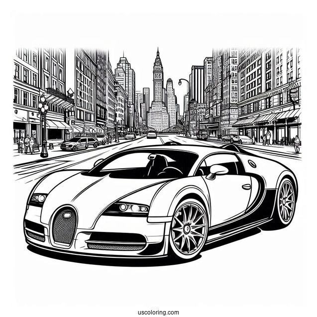 Bugatti Coloring Picture For Kids
