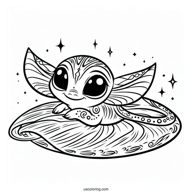 Simple Coloring Page Of Ray Firefly