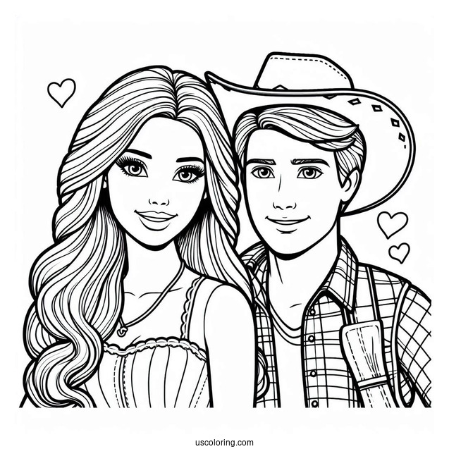 Barbie And Ken From Toy Story To Color