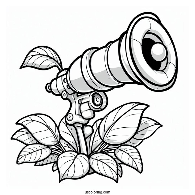 Peashooter Coloring Page For Kids