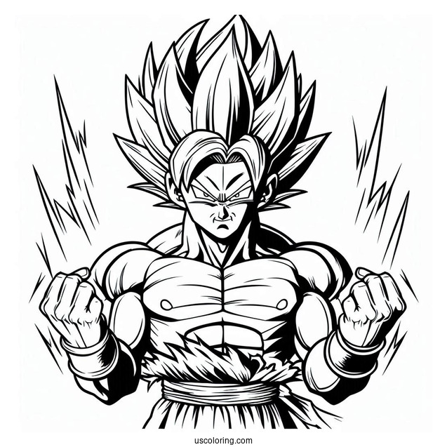 Coloring Page Of Super Saiyan Vegeta