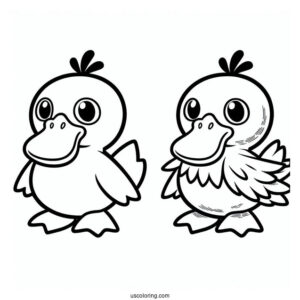 Psyduck Coloring Page And Golduck