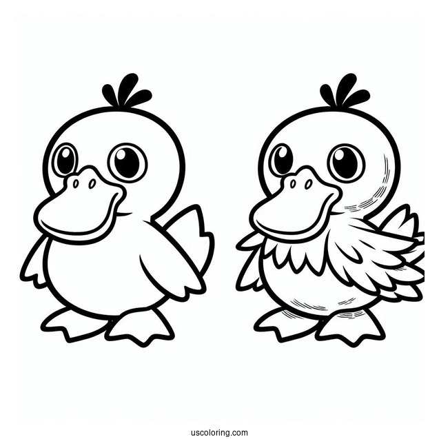 Psyduck Coloring Page And Golduck