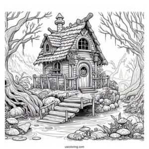 Shrek_s Swamp House Coloring Page