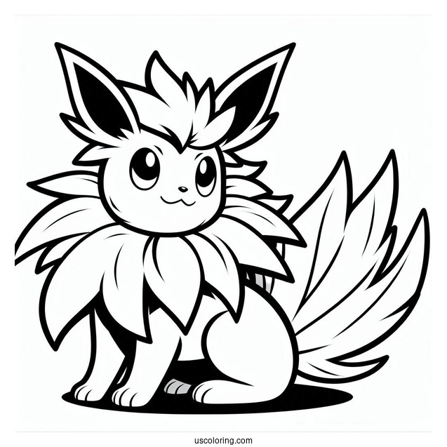 Jolteon Coloring Page Pokemon Poster