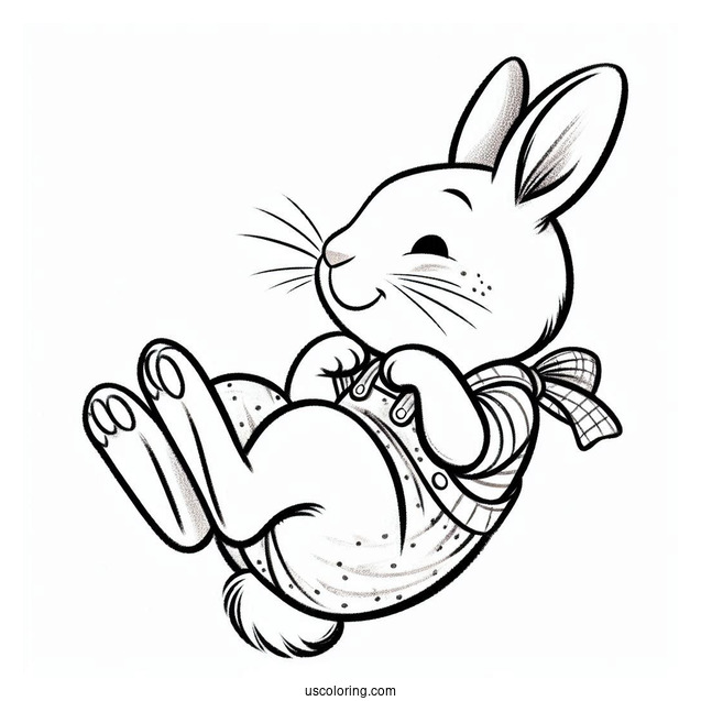 Simple Peter Rabbit Coloring Page For Kids