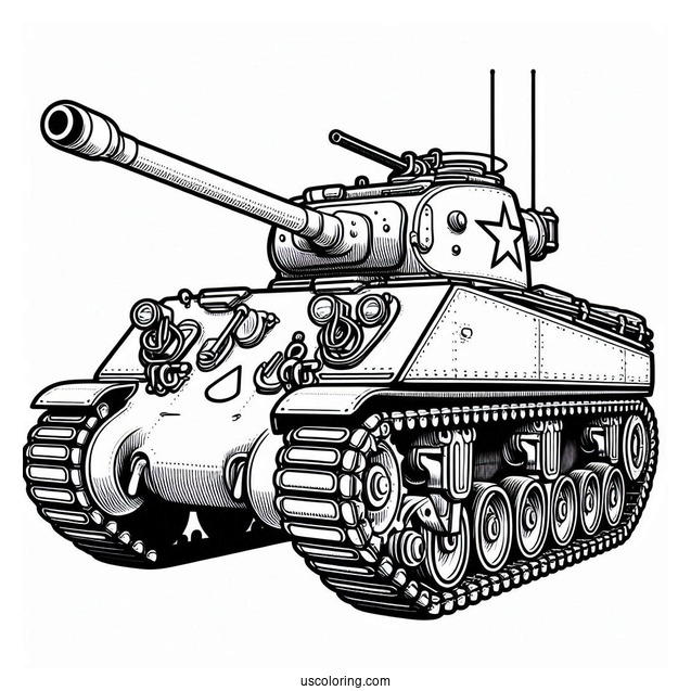 Easy M1A2 SEP U.S. Tank Coloring Sheet