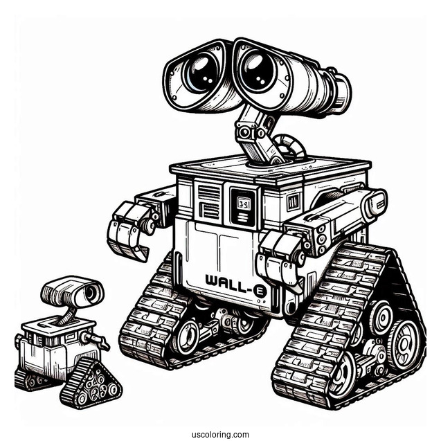 Coloring Page Of Wall-E Robot