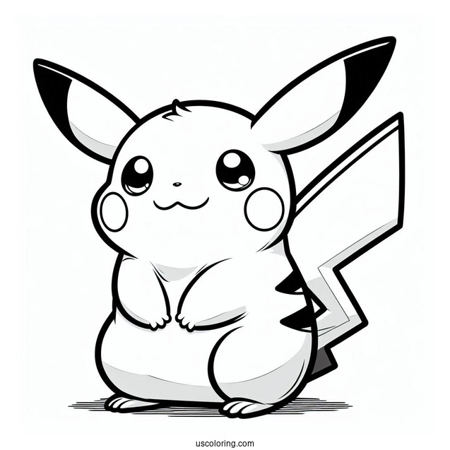 Pikachu Libre Coloring Sheet