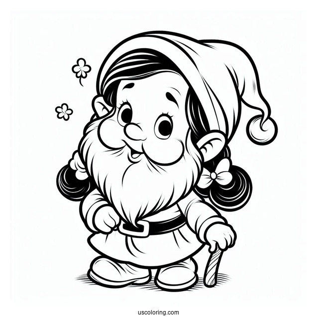 Snow White Coloring Pages Of Sneezy Dwarf For Kids