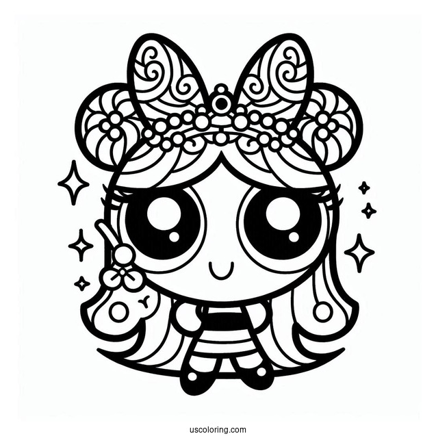 Powerpuff Girls Coloring Page For Kids