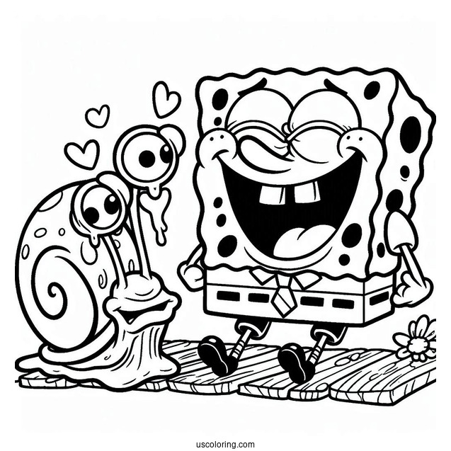 SpongeBob And Garry The Snail Laughing