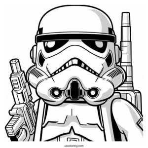 Lego Stormtrooper Coloring In For Preschoolers