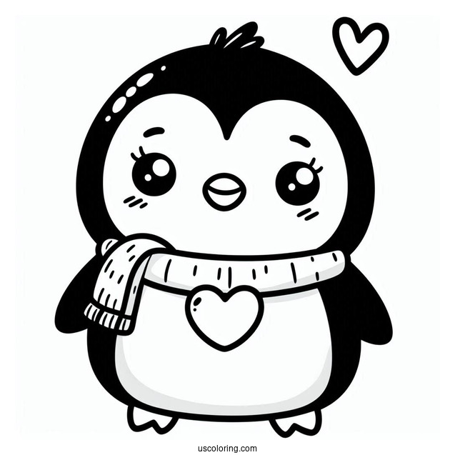 Cute Kawaii Coloring Page For Kids