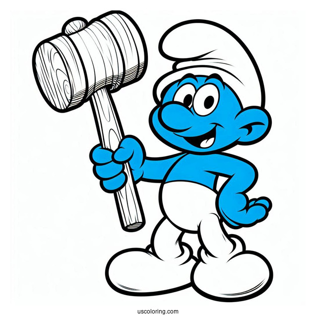 Handy Smurf Holding Mallet