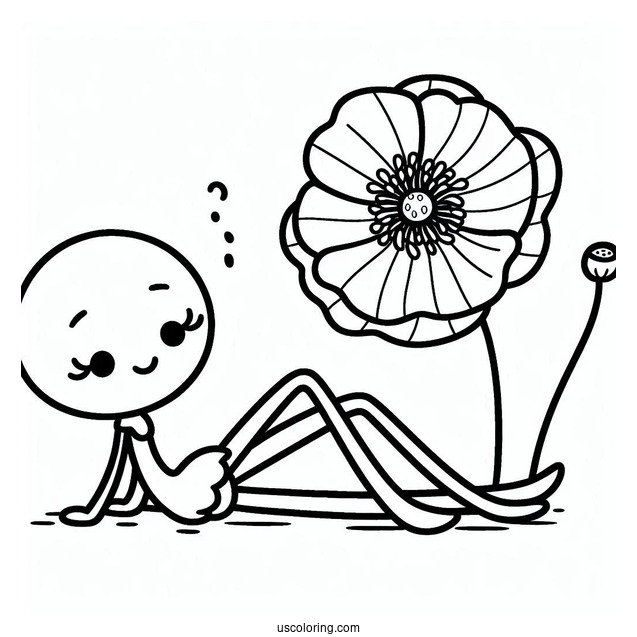 Poppy Playtime Coloring Page Of Simple Mommy Long Legs For Preschoolers