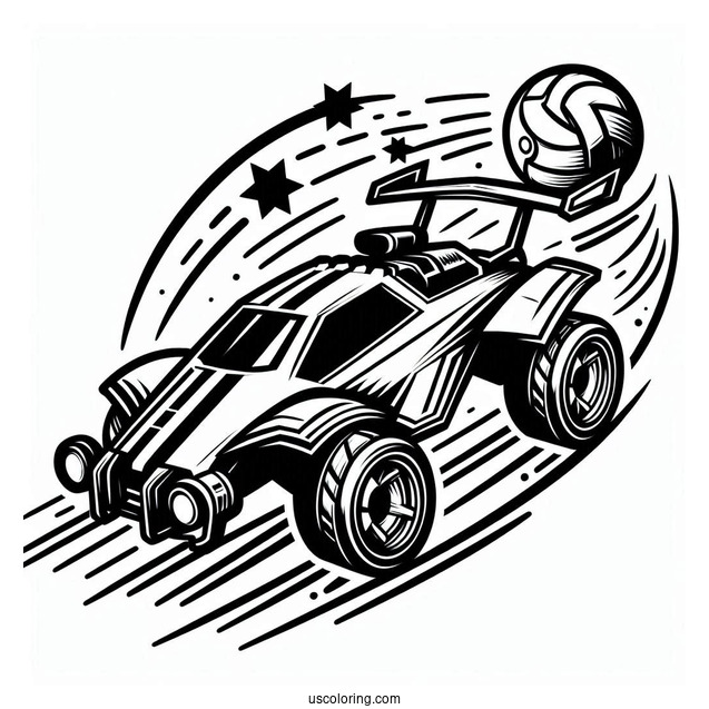 Rocket League Coloring Page Of Logo