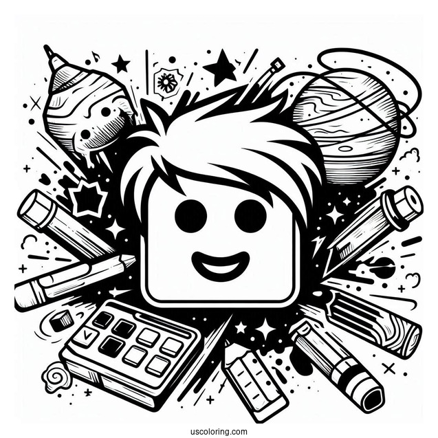 Roblox Logo Coloring Page For Kids