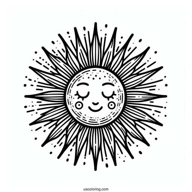 Sun With Big Sun Rays To Color