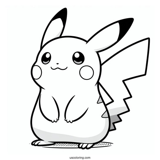 Pikachu Libre Coloring Sheet