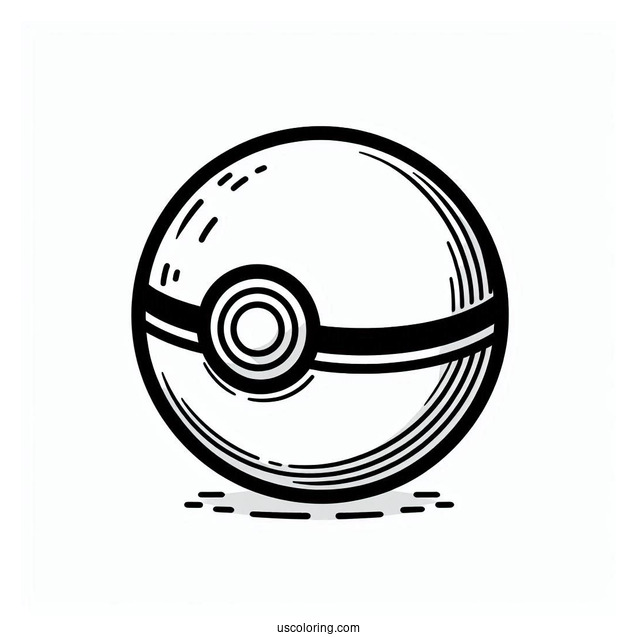Full Page Pokéball Coloring Page In Different Designs
