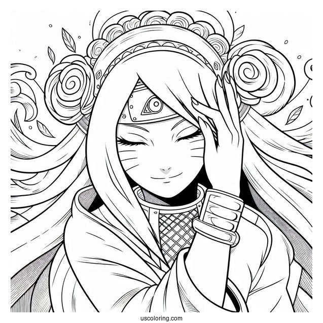 Jiraiya Ruffling Naruto Coloring Page For Kids