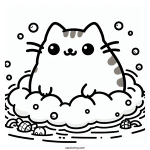 Pusheen Floating In The Water