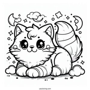 Cool Cat Dubbing Coloring Sheet