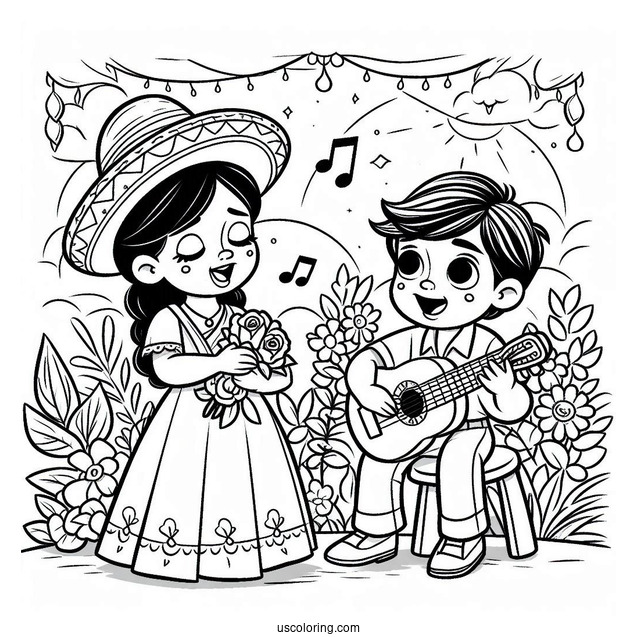 Sing Coloring Page Of Rosita With Her Son Sing