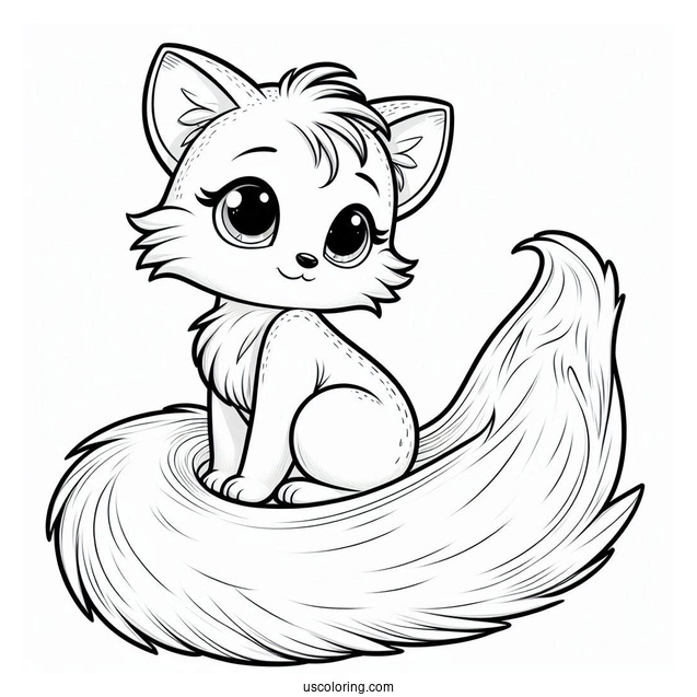 Curious Tails Coloring Page