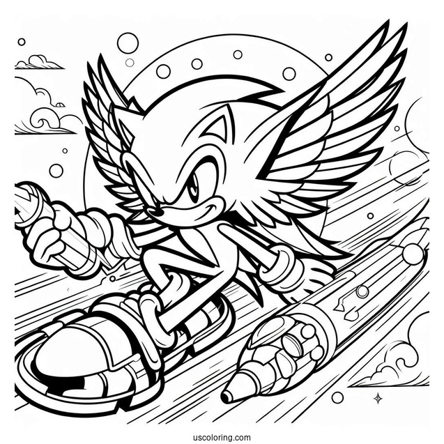 Detailed Jet The Hawk Coloring Page