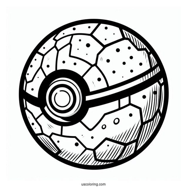 Unite Ball Pokéball Coloring Page