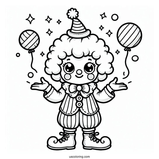 Cute Juggling Clown