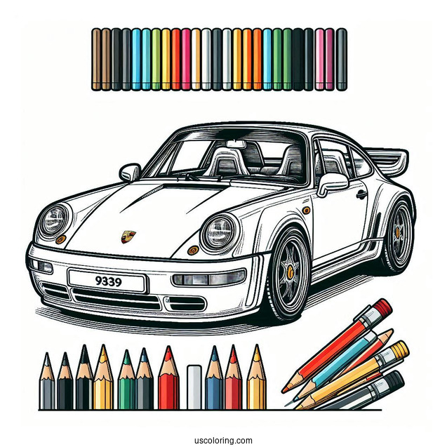 Porsche Coloring Page 930 Turbo
