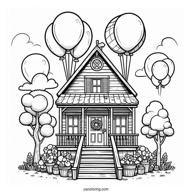 Balloon House From Pixar Movie Up To Color