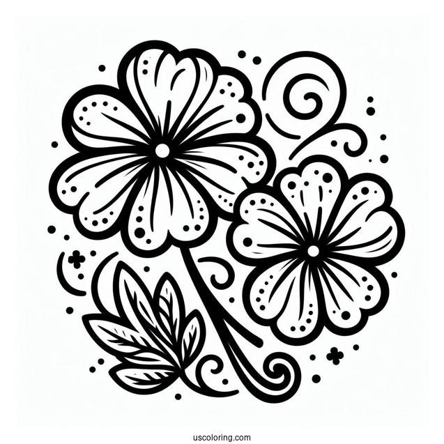 Outline Of St Patrick_s Day Shamrock To Color