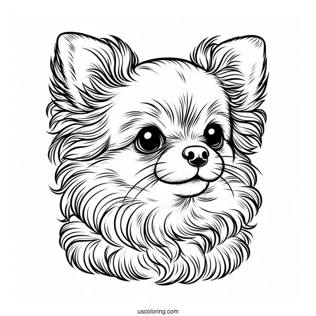 Furry Chihuahua Coloring Page