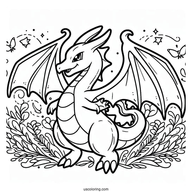 Charizard Dragon Pokemon To Color