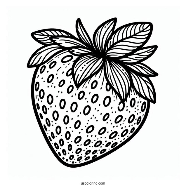Easy Outline Of Strawberry