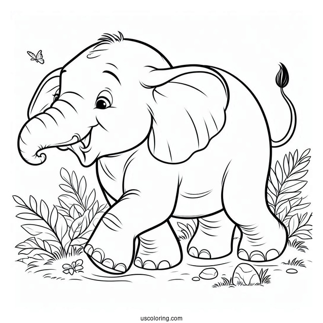 Tantor Elephant From Tarzan Coloring Page
