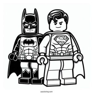 Lego Superman And Batman Coloring Sheet