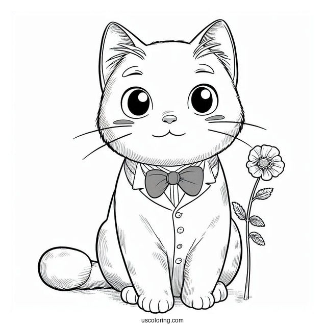 Studio Ghibli Coloring Page of The Cat Returns Haru And The Baron