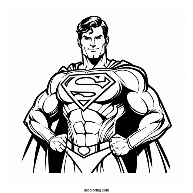 Simple Outline Of Superman To Color