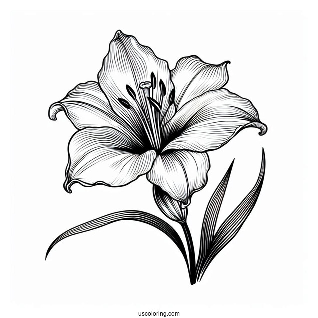 Flower Coloring Pages Of Mariposa Lilies Outline