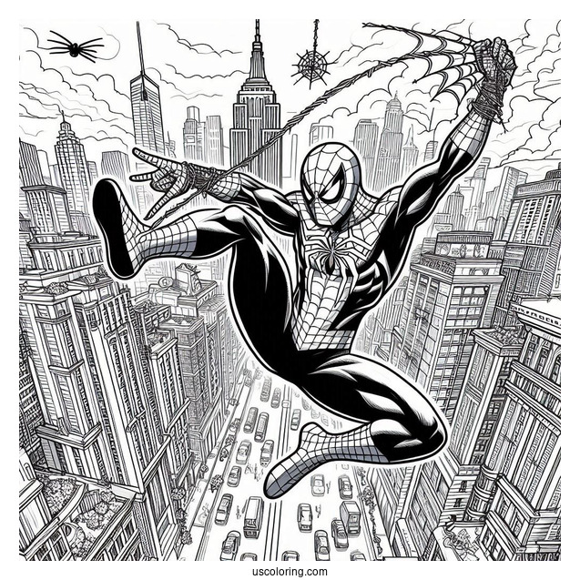 Spider-Man With Web Slinger In City