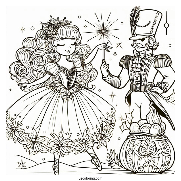 The Sugar Plum Fairy From Nutcracker To Color