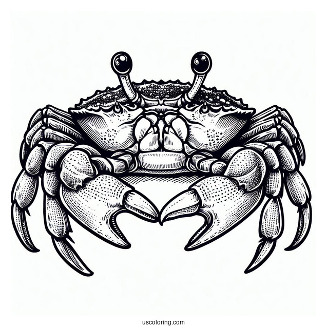 Male Mud Crab Coloring Page