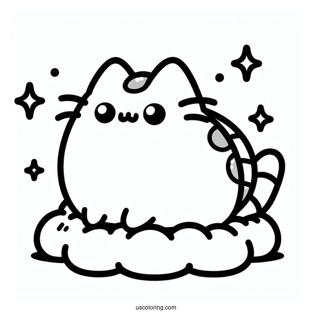 Cute Pusheen Bulbasaur To Color